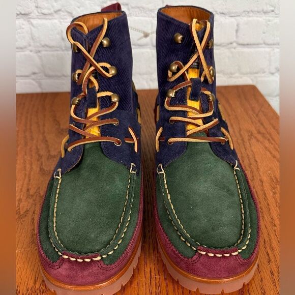 Ralph Lauren Polo Country Suade and Corduroy Ranger Boots Size 11.5. - Picture 1 of 8